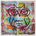 untitled (acrylic & collage on newsprint)